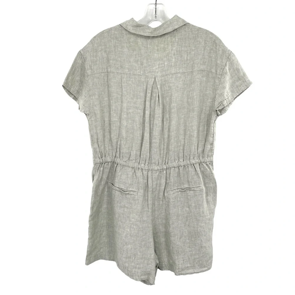 C&C California Linen Short Sleeve Romper Small